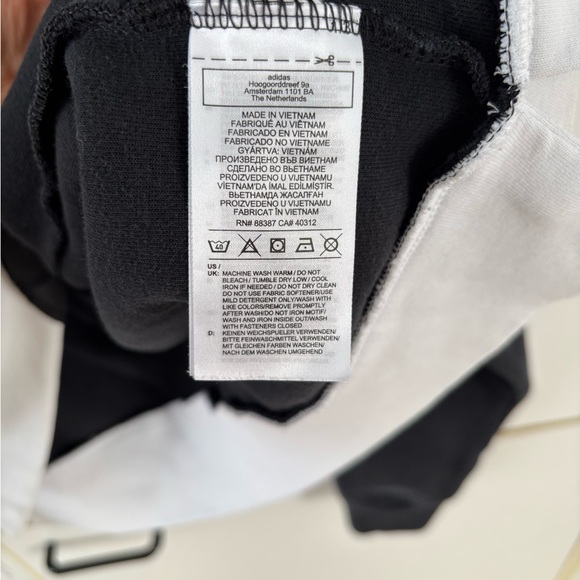 Adidas Adicross Sweatshirt Hoodie Men 2XL Half Zip-Up Black White - Picture 8 of 12